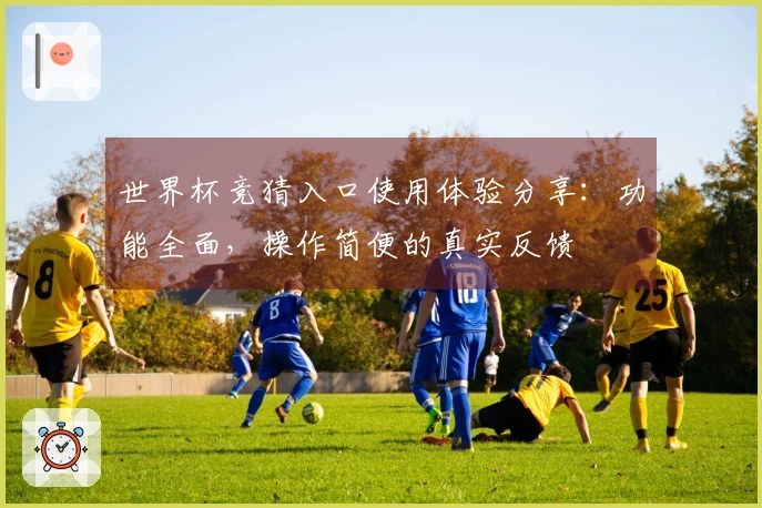 世界杯竞猜入口使用体验分享：功能全面，操作简便的真实反馈